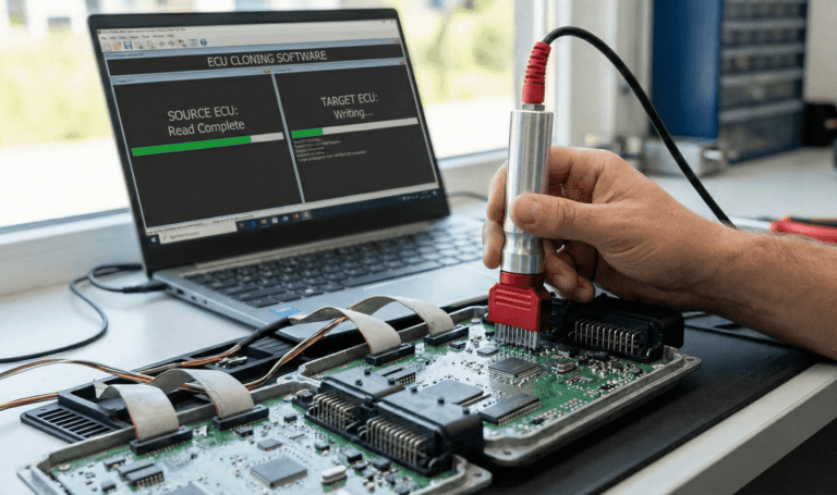 A person is holding a small device in their hand