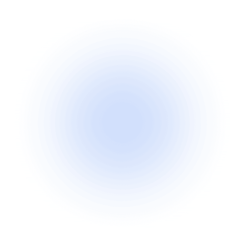 A blue circle with a white background